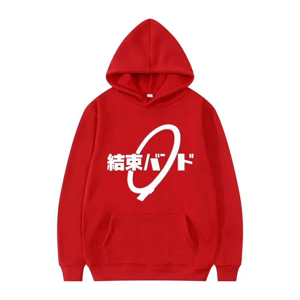 Anime Cos BOCCHI THE ROCK! Felpa con cappuccio Kessoku Band Logo coppie felpe con cappuccio Goto Hitori Ijichi Nijika Cospaly oversize manica lunga maschile