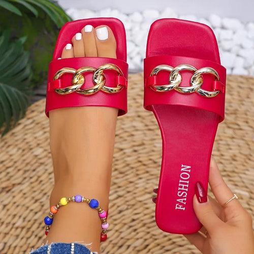 Nuove pantofole da donna estive Sandali piatti firmati moda Roma Suola morbida Scarpe sexy da donna Pantofole da spiaggia traspiranti Scivoli da donna