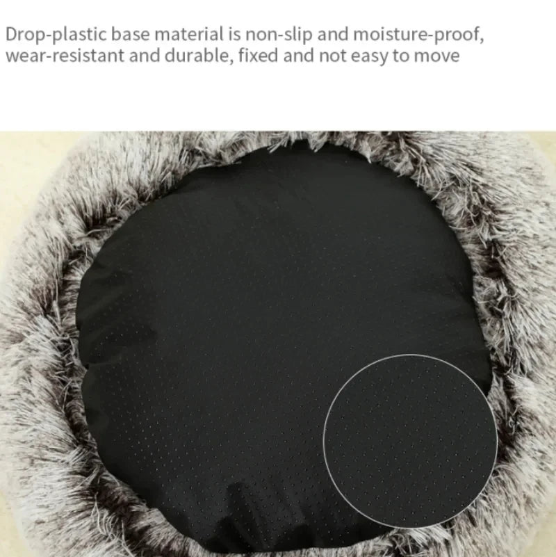 Winter Plush Pet Cat Bed Round Cat Cushion Cat House 2 in 1 Warm Cat Basket Pet Sleep Bag Cat Nest Kennel for Small Dog Suit New