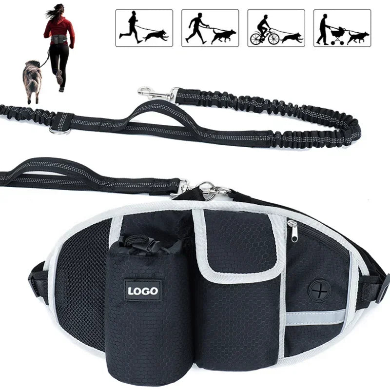 Nuovo marsupio per animali domestici all'aperto con corda da traino Sport multifunzionali Corsa Allenamento fitness Marsupio da passeggio per cani Forniture per animali domestici