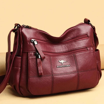 Borse di lusso in morbida pelle Borse da donna Designer 3 strati Borsa a tracolla con tracolla Sac Borsa da donna per lo shopping di grande capacità