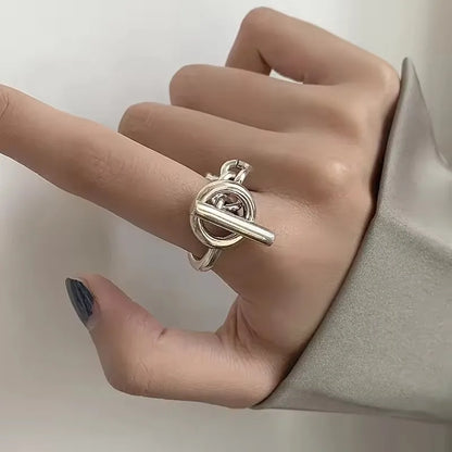 Anelli in Argento Sterling 925, Nuovi Gioielli da Festa, Charm Vintage, Design Geometrico a Doppio Strato, Accessori Regalo, Dropshipping