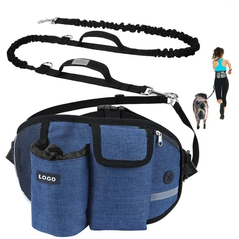 Nuovo marsupio per animali domestici all'aperto con corda da traino Sport multifunzionali Corsa Allenamento fitness Marsupio da passeggio per cani Forniture per animali domestici
