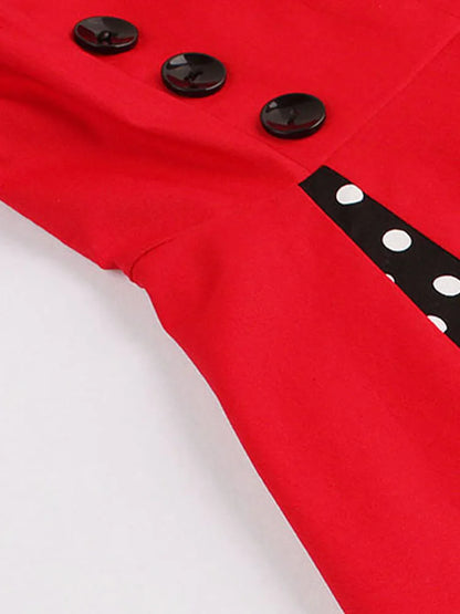 Abito da donna S-5XL, stile retrò vintage anni '50 e '60, Rockabilly, a pois, modello swing, Pin Up, per feste estive, elegante, tunica, Vestidos, casual.