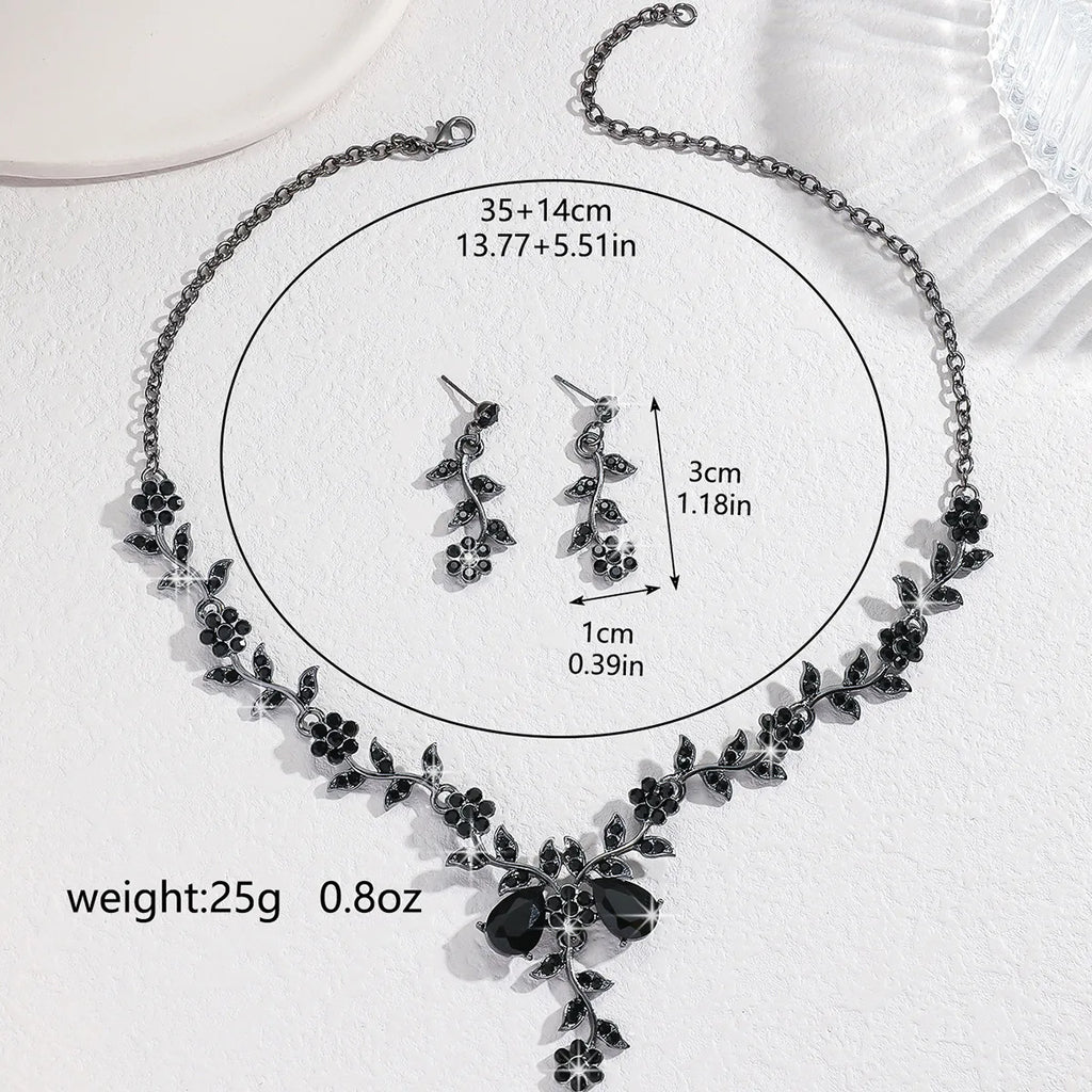 Elegantes Blumendesign-Schmuckset, Modeschmuck für Party, tägliche Kleiderdekoration, trendiger All-Match & exquisiter Schmuck