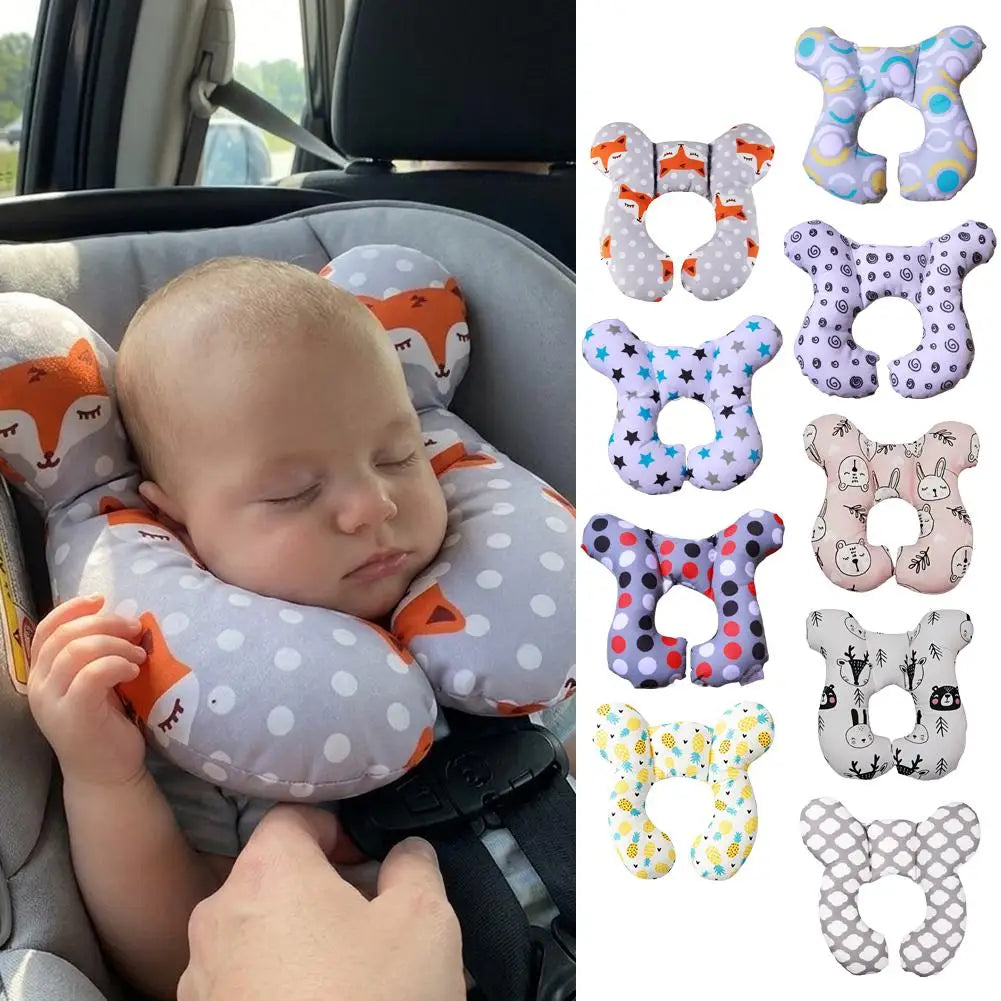 Cuscino Protettivo da Viaggio per Sedile Auto, Supporto Morbido per Collo e Testa, Poggiatesta a Forma di U per Bambini, Cuscino di Protezione per la Testa