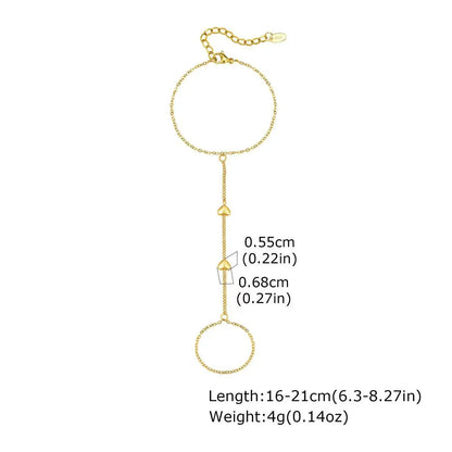 Bracciale a catena con ciondolo a forma di cuore o rotondo in acciaio inossidabile