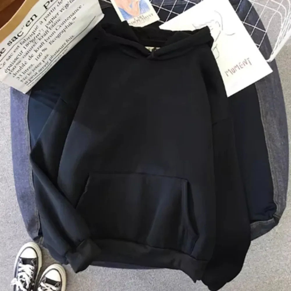 Felpa con cappuccio autunnale e invernale con stampa coreana, stile casual multifunzionale, facile da indossare, adatta per il pendolarismo.