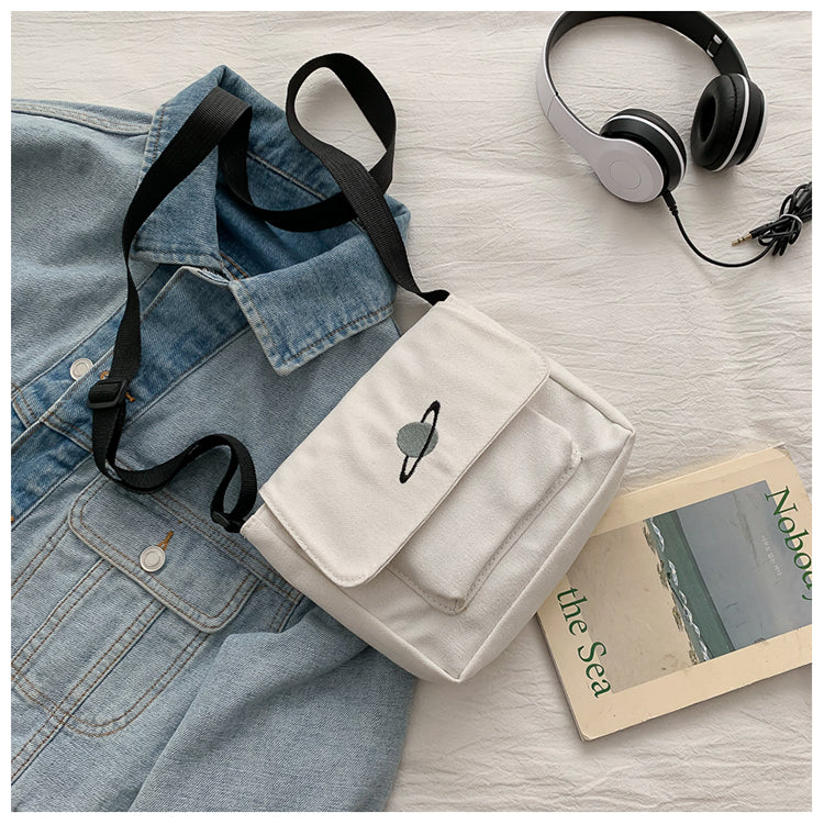 Borsa a tracolla per studenti con collage casual Borsa piccola da donna Borsa a tracolla in tela per donna Borse a tracolla con stampa Bolsas Sac