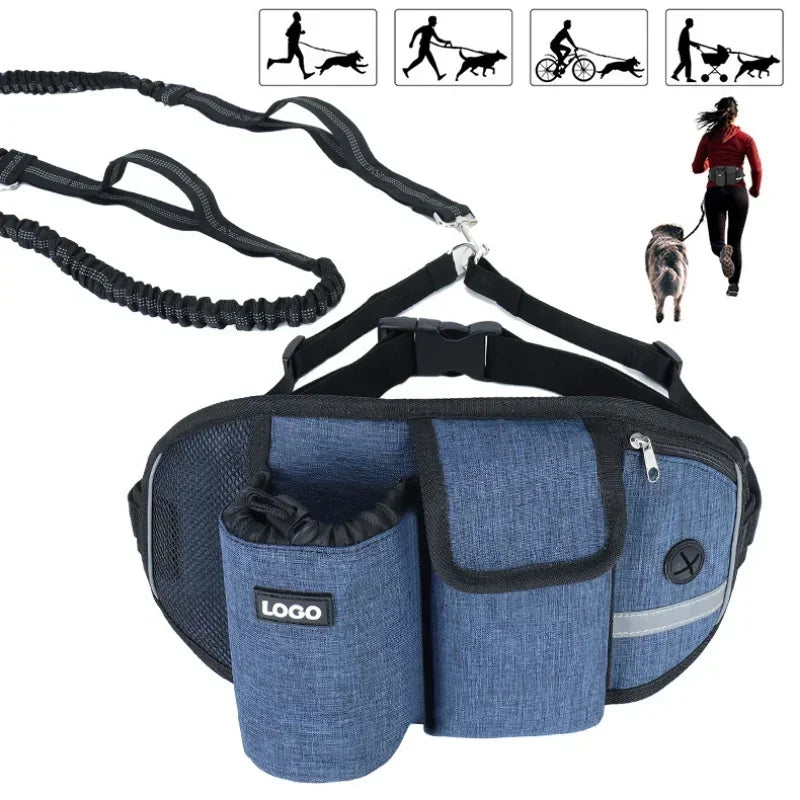 Nuovo marsupio per animali domestici all'aperto con corda da traino Sport multifunzionali Corsa Allenamento fitness Marsupio da passeggio per cani Forniture per animali domestici