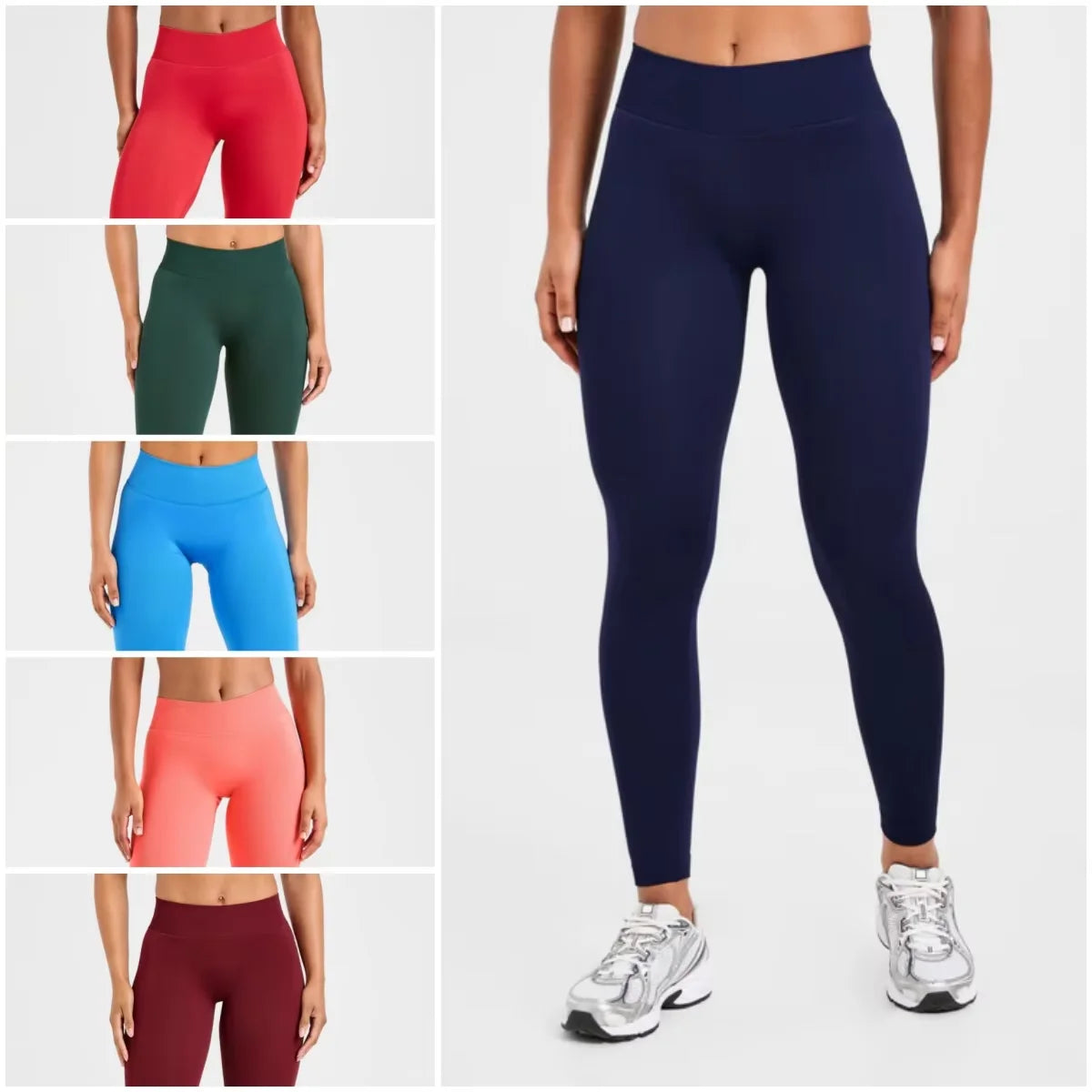 Nuova Collezione: Leggings da Yoga Senza Cuciture a Vita Bassa con Fascia a Costine e Effetto Scrunch, Pantaloni da Palestra Traspiranti ed Elastici per Fitness
