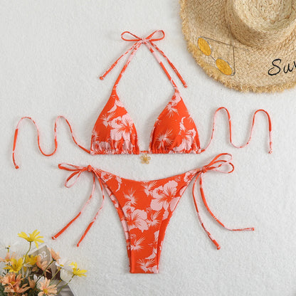 Sexy Micro Bikini Damen Badeanzug 2026 Trend Bademode Damen Badeanzug 3-teiliges Dreiecks-Bikini-Set Strandkleid Tragen Vertuschen