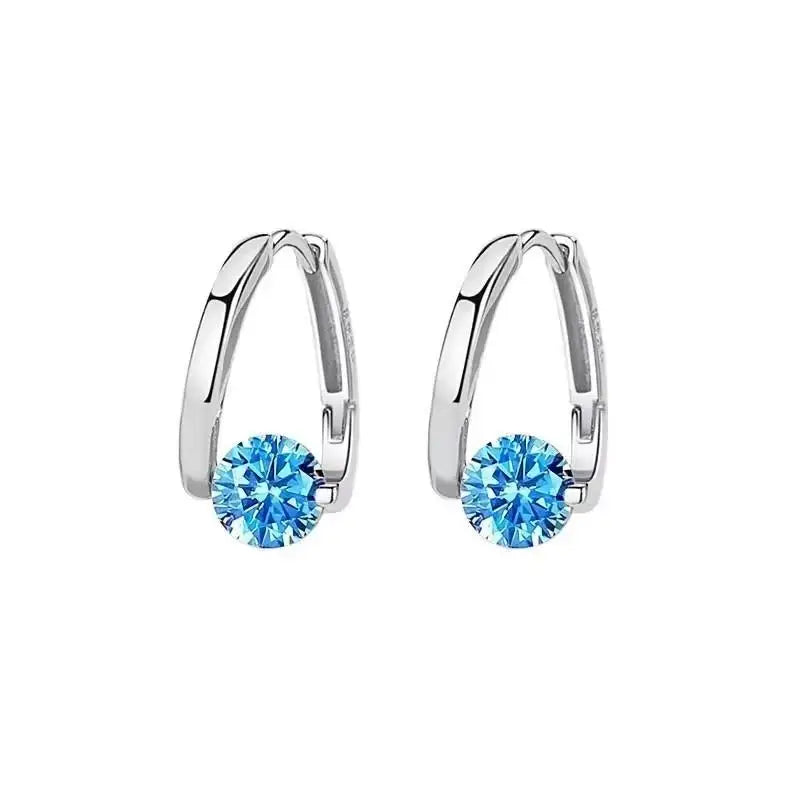 Orecchini in argento 925 con ago in argento moda coreana con cuore di cristallo per gioielli da donna 2025 Trending Nuovi orecchini a cerchio da donna di lusso Brincos