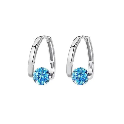 Orecchini in argento 925 con ago in argento moda coreana con cuore di cristallo per gioielli da donna 2025 Trending Nuovi orecchini a cerchio da donna di lusso Brincos
