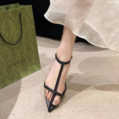 Sandali da donna 2025 Estate Nuova moda Sandali infradito Design alla moda sexy Comodi sandali con tacco basso per le donne Zapatos Mujer