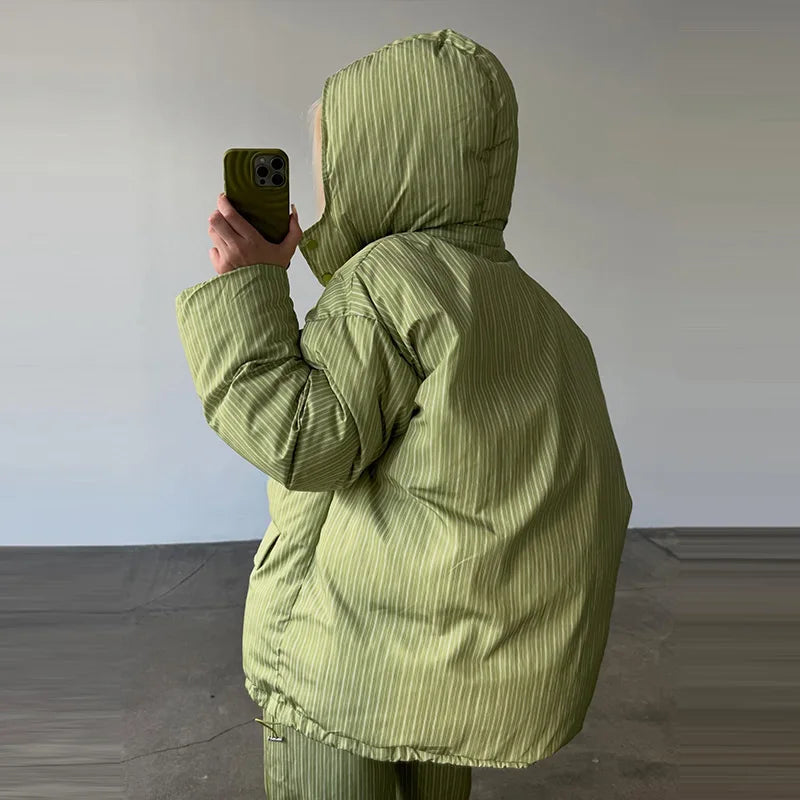 Elegante Giacca a Vento da Donna con Collo Alto, Maniche Lunghe, Doppio Petto e Lacci, Cappotto Lungo Femminile Moda Autunno 2026