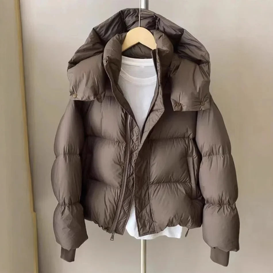 Parka invernale imbottito in cotone, cappotto da donna, giacca con cappuccio, capospalla in cotone spesso, cappotto caldo da donna, abbigliamento femminile