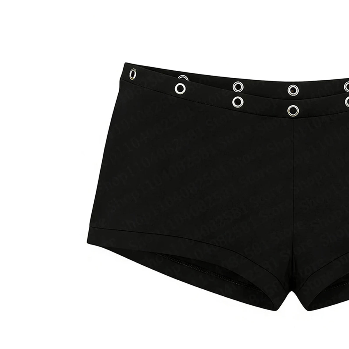 Pantaloncini Y2K in stile gotico, rock, moda americana, con design a rivetti, stampa chic hip-hop, streetwear, pantaloncini punk, hot pants retrò