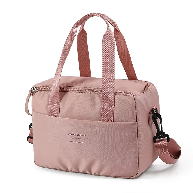 Borsa da pranzo portatile per donna OL Borsa da pranzo termica isolata Tote Cooler Borsa Bento impermeabile Borse a tracolla per alimenti da ufficio