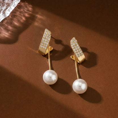 Orecchini di lusso francesi con perle a goccia d'acqua per spose, orecchini da matrimonio, appuntamenti, turismo, spiagge, compleanni, orecchini di alta gamma