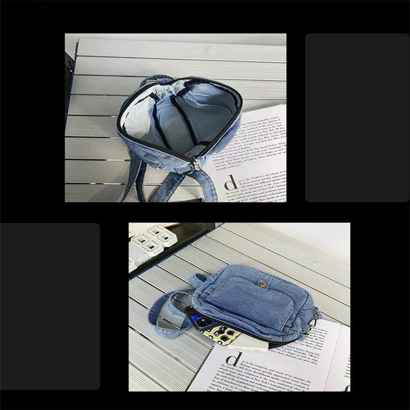 Borsa da donna Casual in Denim 2023 borse a tracolla a tracolla estive di tendenza per borse e borsette per telefono da studente borsa a tracolla per Jeans