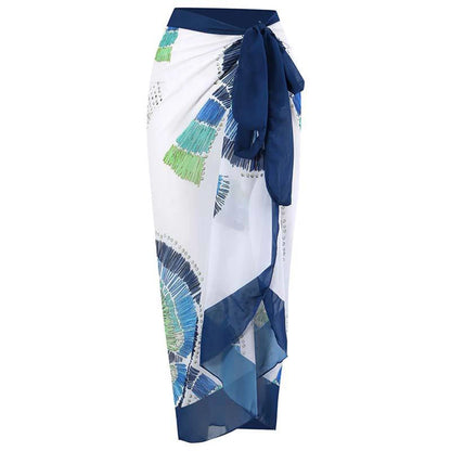 Nuovo Abito da Spiaggia Sexy con Stampa Retrò 2026, Copricostume Lungo, Gonna per Feste, Costume da Bagno, Abbigliamento da Spiaggia