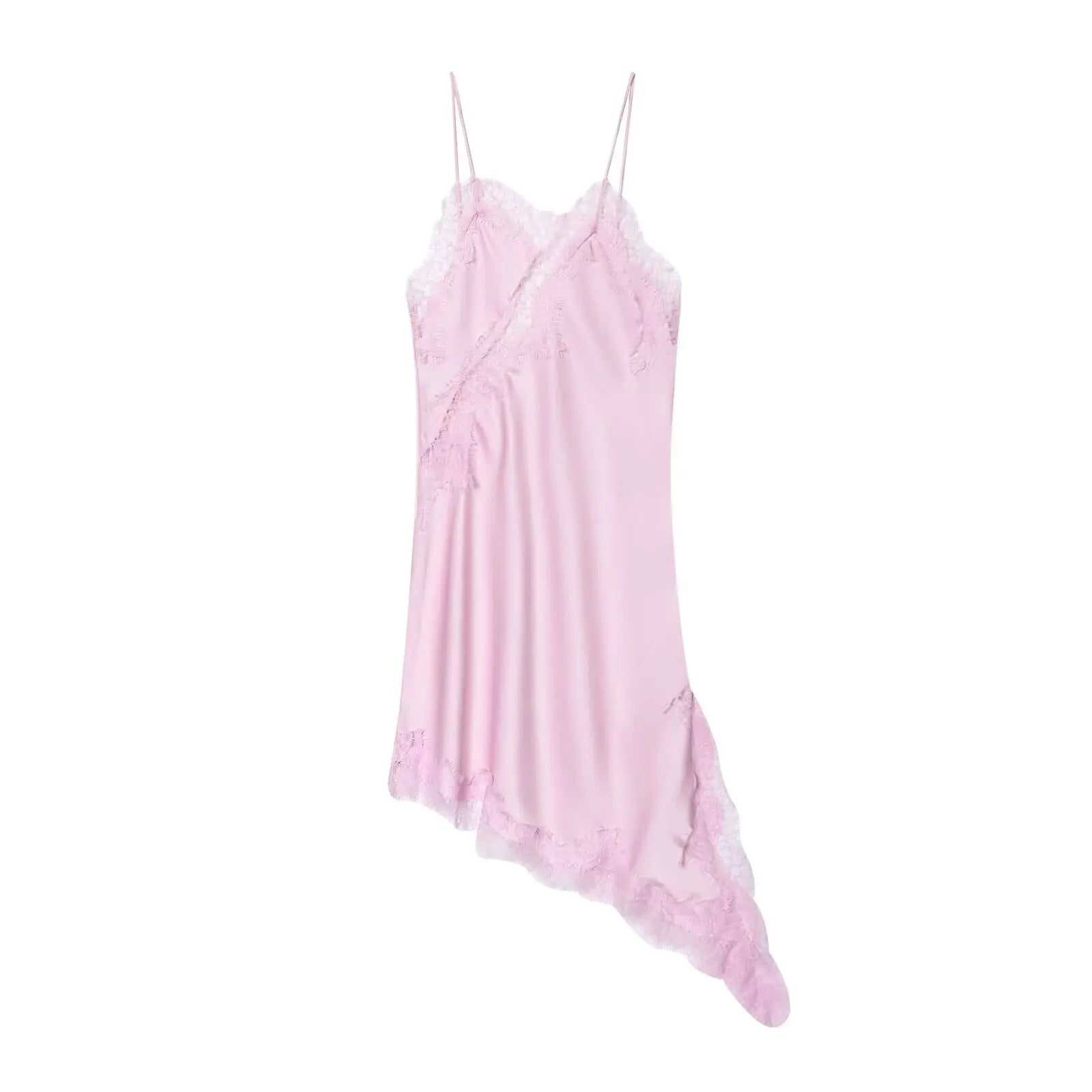 HH Summer Sexy Party Sling Dress per le donne senza maniche asimmetria pizzo splicing backless halter neck moda abiti slim