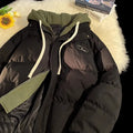 Nuova giacca invernale imbottita in cotone da donna, giacca in cotone con cappuccio in due pezzi Cappotto Parker imbottito in cotone caldo casual femminile