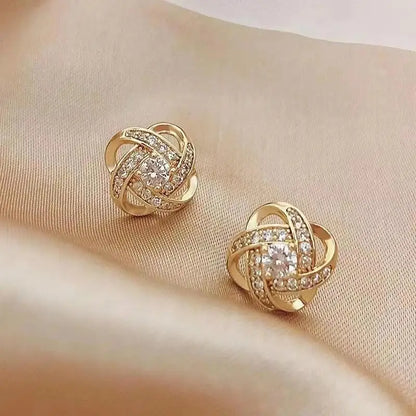 Orecchini in argento 925 con ago in argento moda coreana con cuore di cristallo per gioielli da donna 2025 Trending Nuovi orecchini a cerchio da donna di lusso Brincos