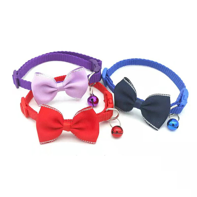 Collari per animali domestici nuovi collari per campane con fiocco per animali domestici collari per gatti carini forniture per animali domestici strumento per vestire animali domestici regolabile multicolore accessori per an