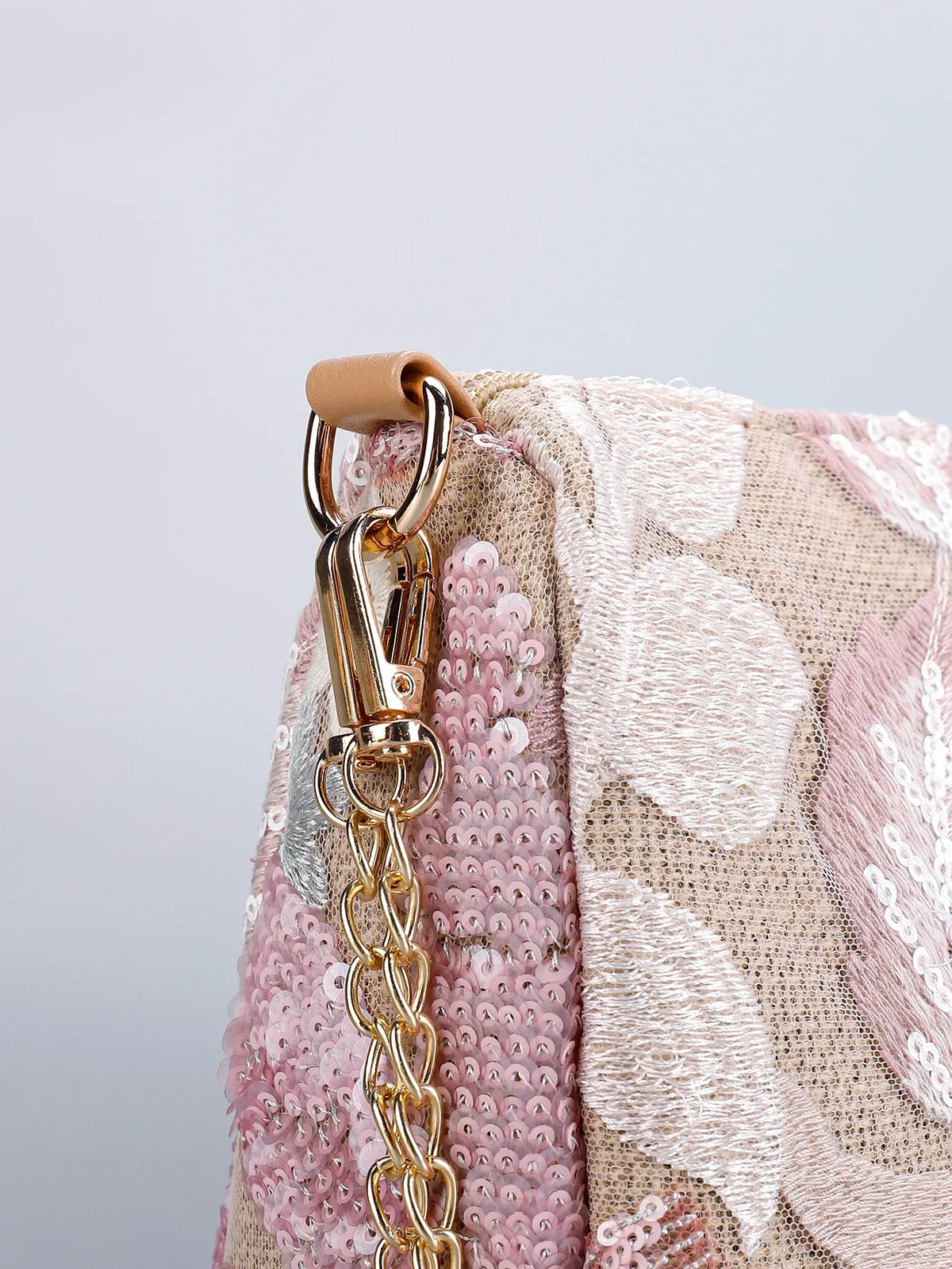 Borse a tracolla da donna con ricamo floreale carino Catene con paillettes alla moda Borsa a tracolla Borsa da spiaggia casual estiva Borsa e portamonete Hobos