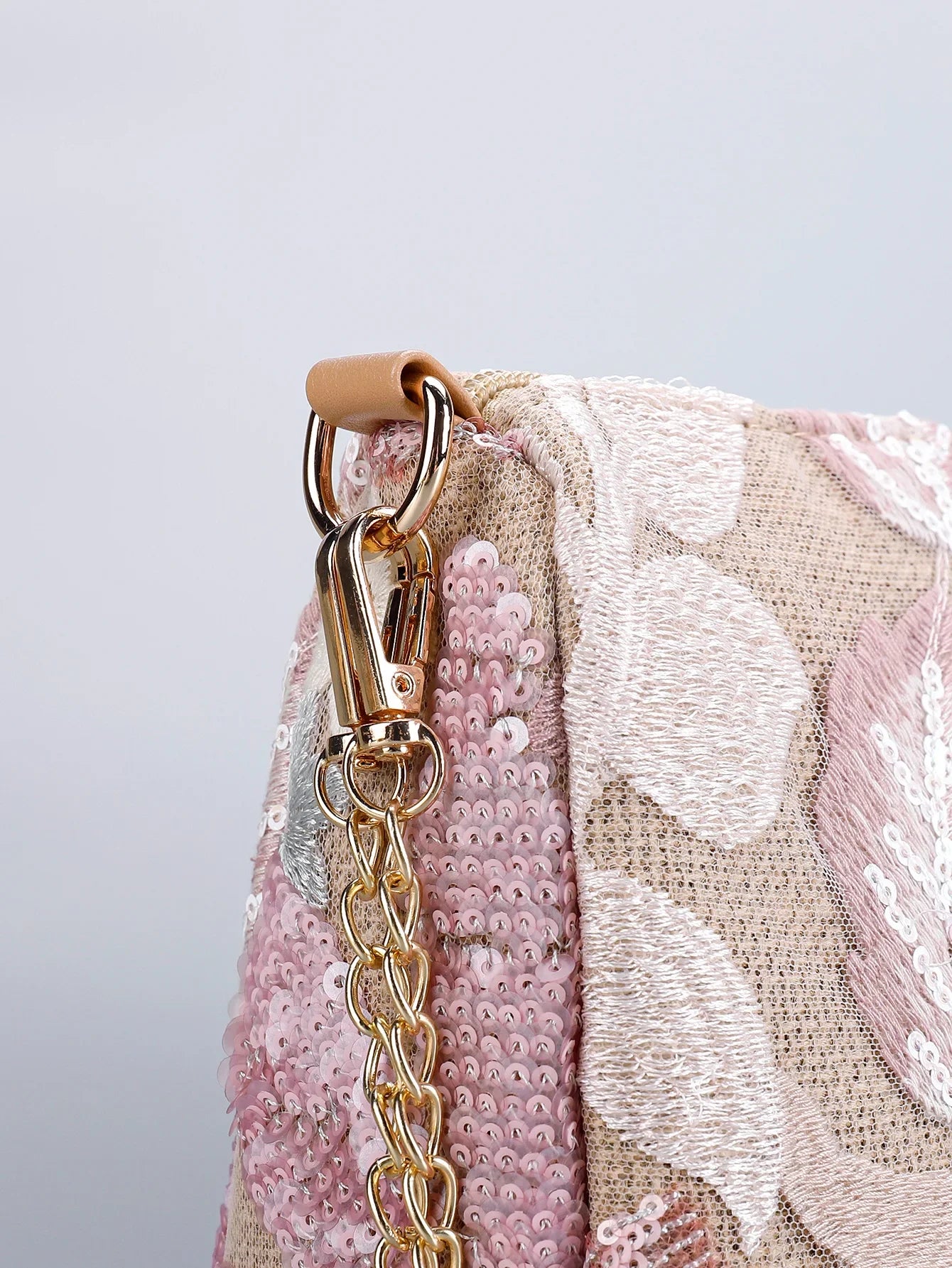 Borse a tracolla da donna con ricamo floreale carino Catene con paillettes alla moda Borsa a tracolla Borsa da spiaggia casual estiva Borsa e portamonete Hobos