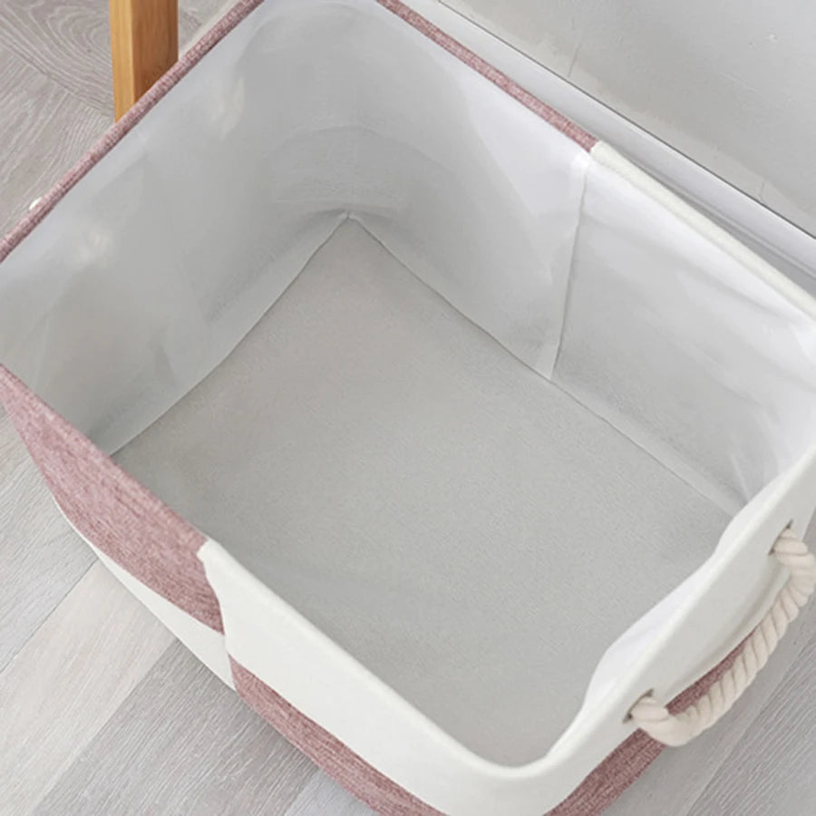1pc Articoli per la casa Articoli vari Ordinamento Cestino Lino Cesto per la biancheria di grande capacità Giocattoli pieghevoli Snack Cestino portaoggetti con manico