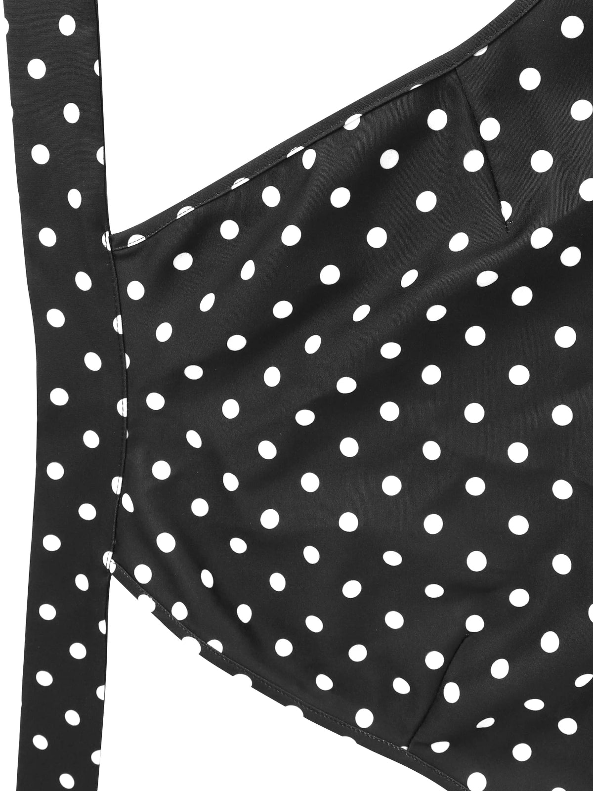 Tuularose Abito a pois alla moda Abito vintage a vita alta senza maniche con scollo senza schienale Abito con lacci Abiti da donna di lusso per feste sexy Y2k