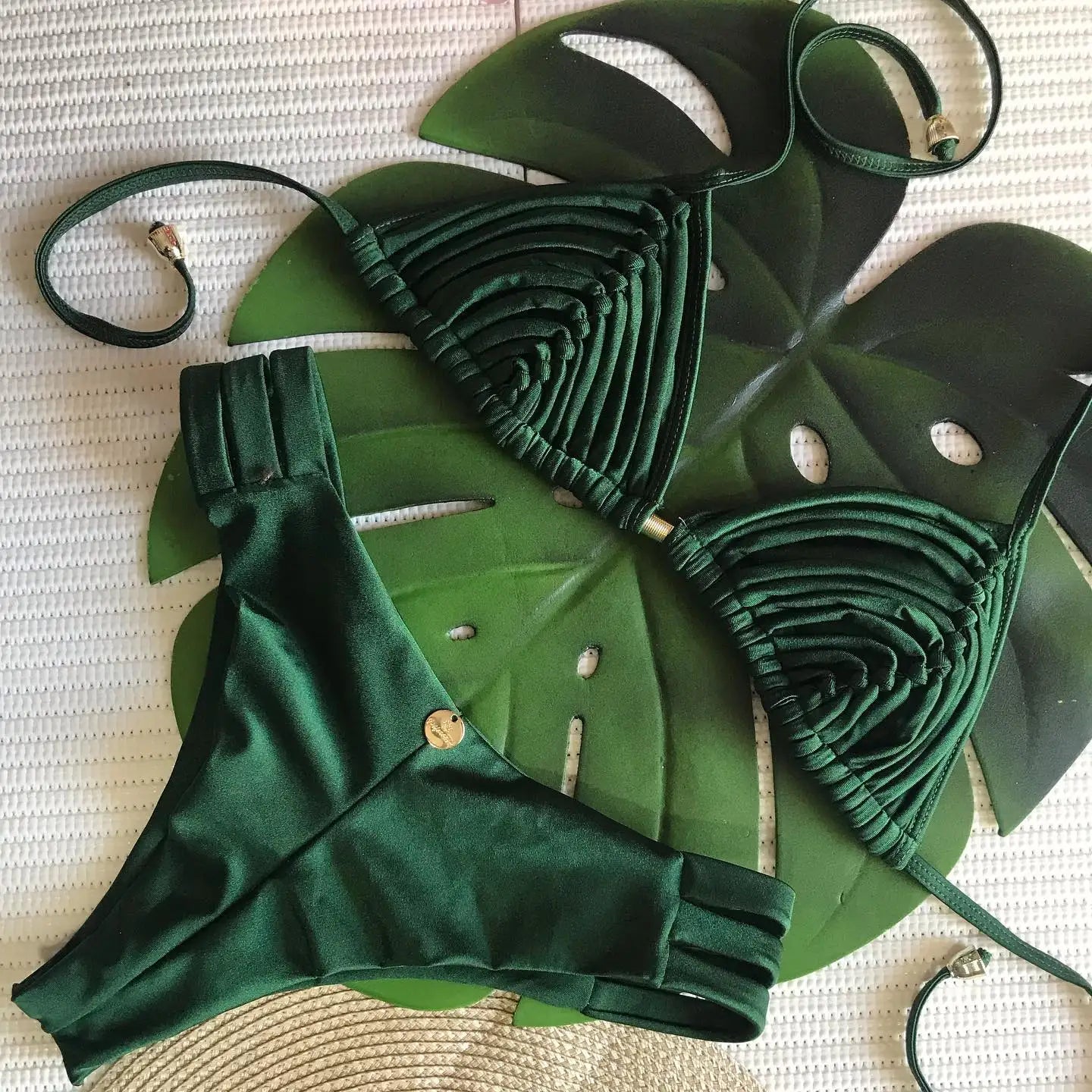2025 Nuovo Fasciatura Strisce Bikini Brasiliano Costumi da Bagno Costume da Bagno da Donna Due Pezzi Set Femminile Sexy Lace up Mujer Beachwear Estate