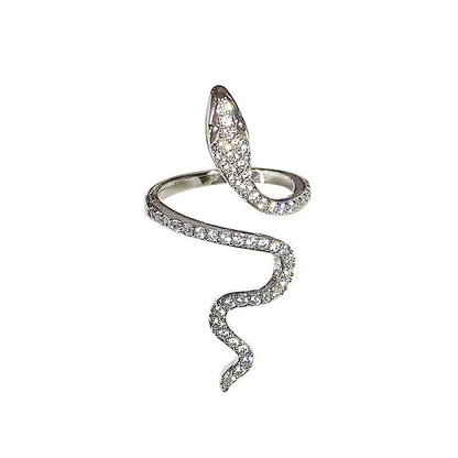 Anello serpente aperto gotico da donna Anelli animali regolabili Rettile Moda Punk Personalità Accessori per gioielli Tentacoli di gioielli