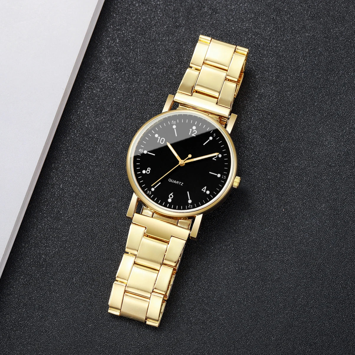 4 pezzi/set moda quadrante arabo orologi da donna orologio da polso al quarzo da donna braccialetti con strass set Reloj Mujer (senza scatola)