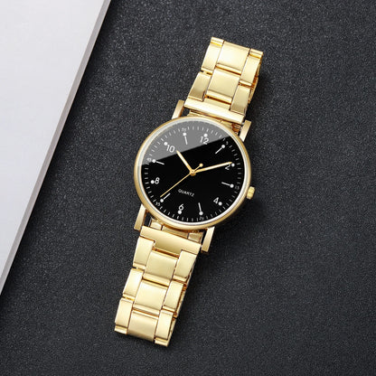 4 pezzi/set moda quadrante arabo orologi da donna orologio da polso al quarzo da donna braccialetti con strass set Reloj Mujer (senza scatola)