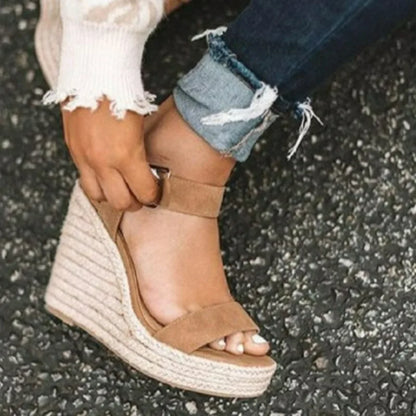 Nouvelles Sandales d'Été pour Femmes, Sandales à Talons Hauts Tendance, Chaussures Compensées Confortables pour l'Extérieur, Sandales Compensées Légères pour Femmes