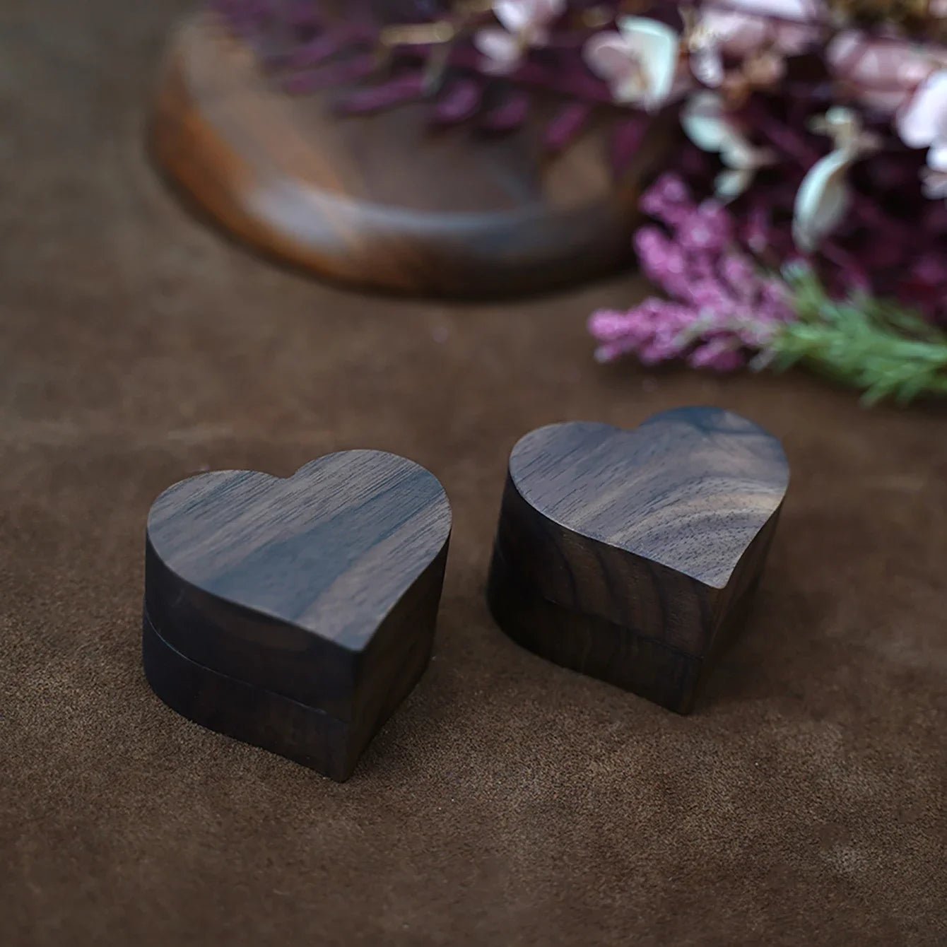 Portagioie per anelli a forma di cuore in legno vintage, organizer magnetico per gioielli con cassetto, regalo di fidanzamento per matrimoni, custodia per anelli