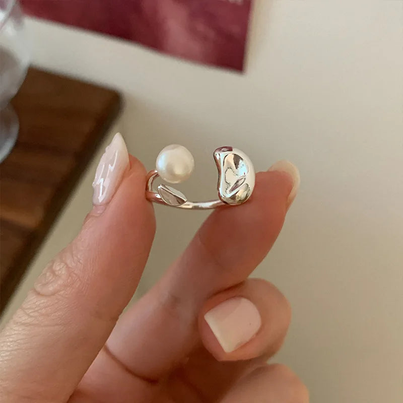 Anelli in Argento Sterling 925, Nuovi Gioielli da Festa, Charm Vintage, Design Geometrico a Doppio Strato, Accessori Regalo, Dropshipping