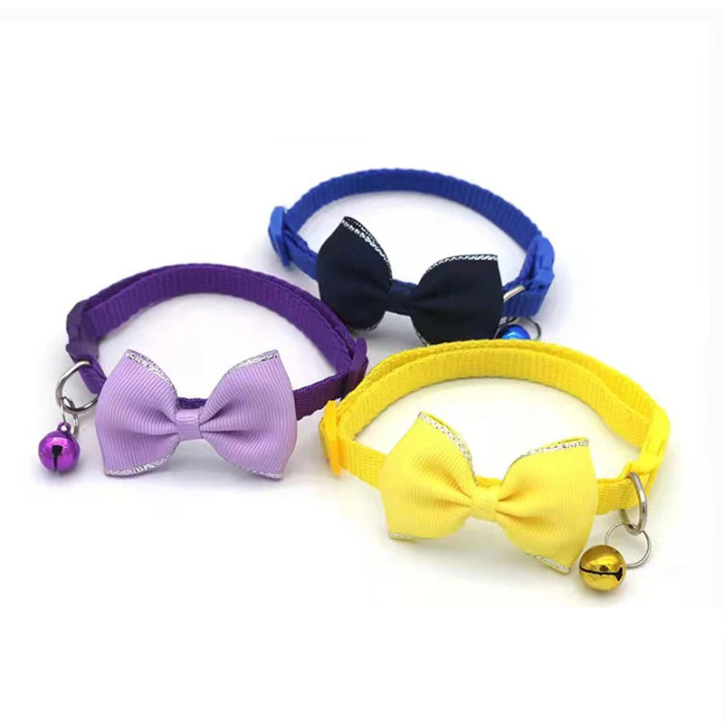 Collari per animali domestici nuovi collari per campane con fiocco per animali domestici collari per gatti carini forniture per animali domestici strumento per vestire animali domestici regolabile multicolore accessori per an