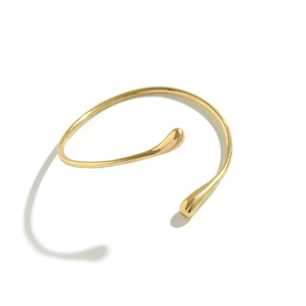 FTCY Bracciale vintage semplice sul braccio superiore per donna Braccialetti geometrici alla moda a forma di goccia d'acqua Gioielli da donna regolabili