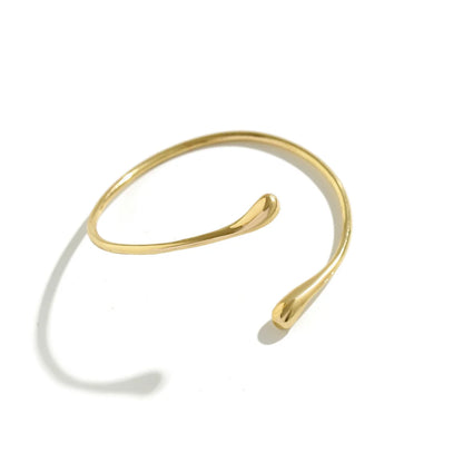 FTCY Bracciale vintage semplice sul braccio superiore per donna Braccialetti geometrici alla moda a forma di goccia d'acqua Gioielli da donna regolabili