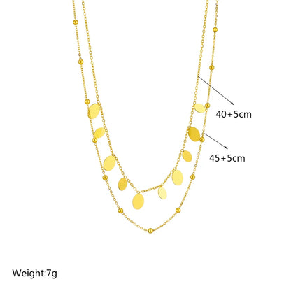 DIEYURO Collana a catena di perle con perline geometriche in acciaio inossidabile 316L per le donne Nuove ragazze punk girocollo spesso gioielli regali per feste