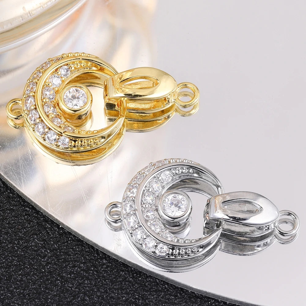 Juya 18K Placcato Oro Elementi di Fissaggio Decorativi Connettore Serrature Perle Catenacci Accessori Per Il Cucito FAI DA TE Perline Creazione di Gioielli