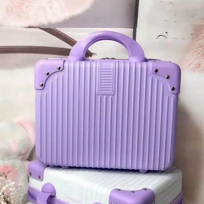 Mini valigia da viaggio leggera da 14 pollici Scatola per cosmetici Organizzatore per bagagli a mano impermeabile Custodia per trucco Piccola custodia da imbarco protettiva