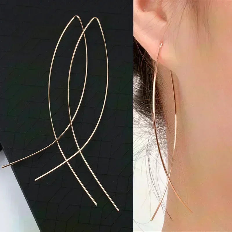 Nuova tendenza della moda Design unico Orecchini rettangolari eleganti e squisiti con zirconi per gioielli da donna Regali premium per feste di nozze