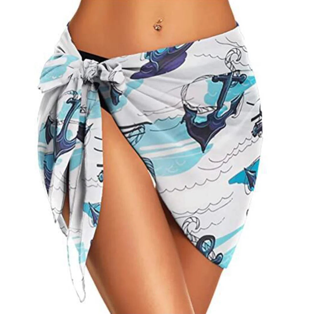 Chiffon Womens Sarongs Wrap gonna Coverups Wrap Sheer Chiffon costume da bagno sciarpa Cover Short sarong Beach Short Cover Beach Bikini