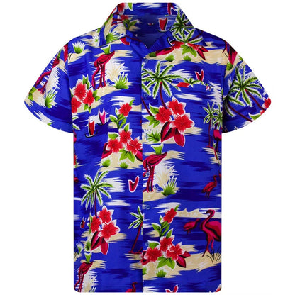 Camicia da uomo con risvolto estivo a maniche corte motivo hawaiano personalizzato stampa 3D lavoro casual quotidiano vacanza design confortevole
